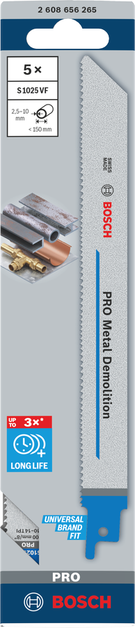 拆除專用 PRO Metal S1025VF 軍刀鋸片